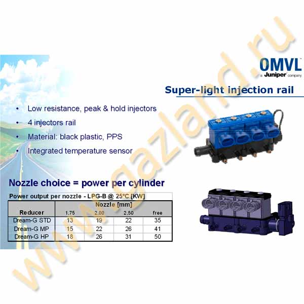 OMVL SL инжекторная рейка 4 цилиндра (Е05024938)